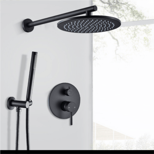 Kit Chuveiro Redondo Black Premium